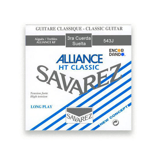 Cuerda Savarez Alliance para Guitarra 3ra (sol) 543J